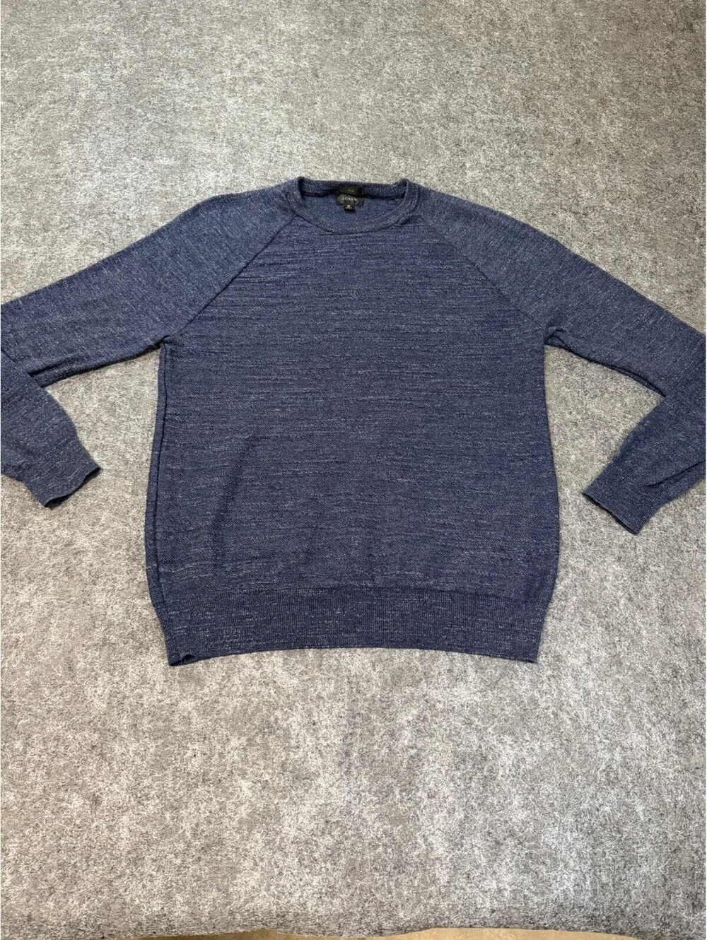 J.Crew Rugged Cotton Sweater Men’s M Slim Fit Heathered Indigo Blue C8445